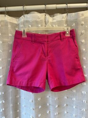 J. Crew Bright Pink Chino Shorts Classic Chino 5” inseam 00